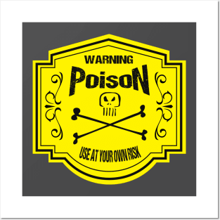 Vintage Yellow Poison Label Posters and Art